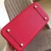 Hermes Red Clemence Birkin 30cm Handmade Bag