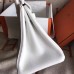 Hermes White Clemence Birkin 30cm Handmade Bag
