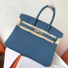 Replica Hermes Birkin 25cm Bag In Vert Amande Clemence Leather GHW