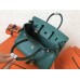 Hermes Malachite Clemence Birkin 25cm Handmade Bag