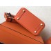 Hermes Orange Clemence Birkin 25cm Handmade Bag