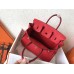 Hermes Red Clemence Birkin 25cm Handmade Bag