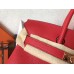 Hermes Red Clemence Birkin 25cm Handmade Bag