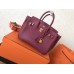 Hermes Ruby Clemence Birkin 25cm Handmade Bag