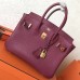 Hermes Ruby Clemence Birkin 25cm Handmade Bag