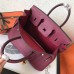 Hermes Ruby Clemence Birkin 25cm Handmade Bag
