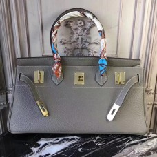 Hermes Lin Blue JPG Birkin 42cm Shoulder Bag