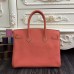 Hermes Birkin 30cm 35cm Bag In Crevette Clemence Leather