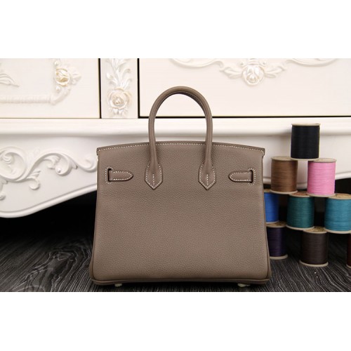 HERMES BIRKIN 30 Clemence leather Etoupe gray □J Engraving Hand