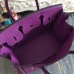 Hermes Birkin 30cm 35cm Bag In Purple Clemence Leather