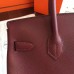 Hermes Bordeaux Epsom Birkin 30cm Handmade Bag