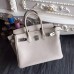 Hermes Birkin 30cm 35cm Bag In White Clemence Leather