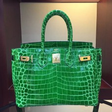 Hermes Birkin 35cm Handbag Crocodile Leather Dark Red Gold Replica Sale  Online With Cheap Price