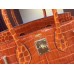 Hermes Birkin 30cm 35cm Bag In Orange Crocodile Leather