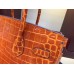 Hermes Birkin 30cm 35cm Bag In Orange Crocodile Leather