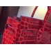 Hermes Birkin 30cm 35cm Bag In Red Crocodile Leather