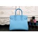 Hermes Birkin 30cm 35cm Bag In Light Blue Epsom Leather