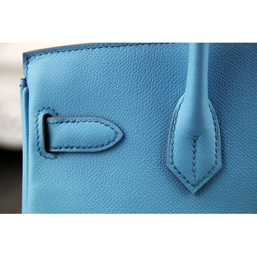 Hermes Birkin 30cm 35cm Bag In Light Blue Epsom Leather