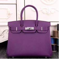 Hermes Birkin 30cm 35cm Bag In Purple Epsom Leather