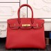 Hermes Birkin 30cm 35cm Bag In Red Epsom Leather