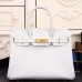 Hermes Birkin 30cm 35cm Bag In White Epsom Leather