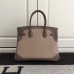 Hermes Bicolor Birkin Ghillies 30cm In Beige Swift Leather