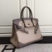 Hermes Bicolor Birkin Ghillies 30cm In Beige Swift Leather