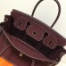 Hermes Birkin Ghillies 30cm In Burgundy Swift Leather
