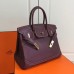 Hermes Birkin Ghillies 30cm In Burgundy Swift Leather