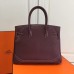 Hermes Birkin Ghillies 30cm In Burgundy Swift Leather