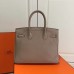 Hermes Birkin Ghillies 30cm In Grey Swift Leather