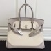 Hermes Birkin Ghillies 30cm In Ivory Swift Leather