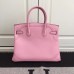 Hermes Birkin Ghillies 30cm In Pink Swift Leather