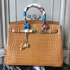 High Quality Hermes Red HCP Crocodile Matt Leather Birkin Bag25cm