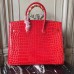 Hermes Birkin 30cm 35cm Bag In Cherry Crocodile Leather