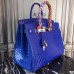 Hermes Birkin 30cm 35cm Bag In Blue Electric Crocodile Leather