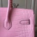 Hermes Birkin 30cm 35cm Bag In Pink Crocodile Leather