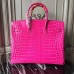 Hermes Birkin 30cm 35cm Bag In Rose Red Crocodile Leather