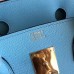 Hermes Blue Atoll Epsom Birkin 30cm Handmade Bag