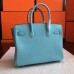 Hermes Blue Atoll Epsom Birkin 30cm Handmade Bag