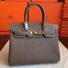 Hermes Etoupe Epsom Birkin 30cm Handmade Bag