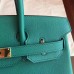 Hermes Malachite Epsom Birkin 30cm Handmade Bag