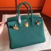 Hermes Malachite Epsom Birkin 30cm Handmade Bag