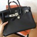 Hermes Black Epsom Birkin 30cm Handmade Bag