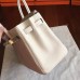 Hermes Beige Clemence Birkin 30cm Handmade Bag