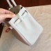 Hermes Pearl Grey Clemence Birkin 30cm Handmade Bag