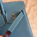 Hermes Blue Jean Epsom Birkin 30cm Handmade Bag