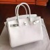 Hermes White Epsom Birkin 30cm Handmade Bag