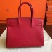 Hermes Red Epsom Birkin 30cm Handmade Bag