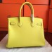 Hermes Soufre Epsom Birkin 30cm Handmade Bag